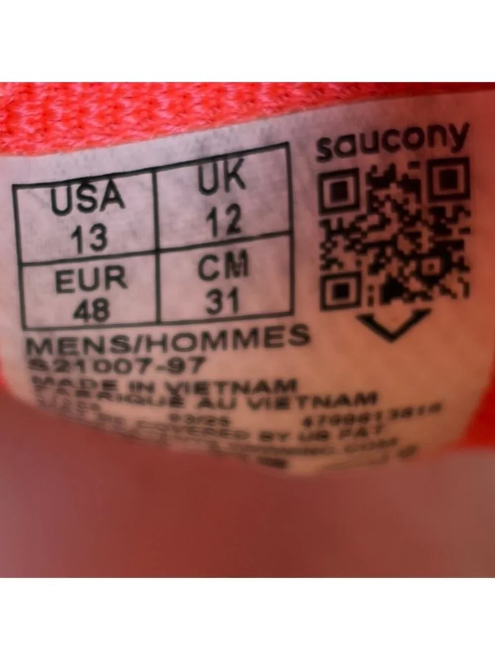 Saucony missing insoles